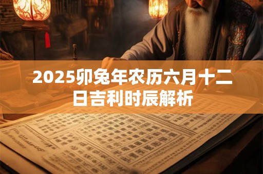 2025卯兔年农历六月十二日吉利时辰解析
