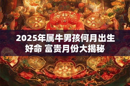 2025年属牛男孩何月出生好命 富贵月份大揭秘