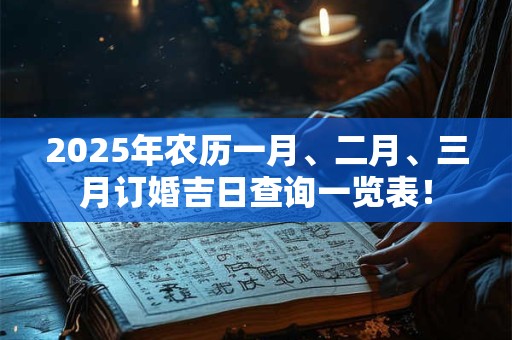 2025年农历一月、二月、三月订婚吉日查询一览表！
