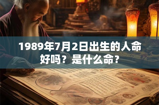 1989年7月2日出生的人命好吗？是什么命？