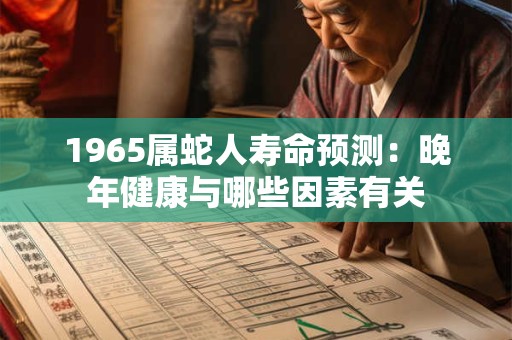 1965属蛇人寿命预测：晚年健康与哪些因素有关
