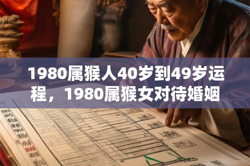 1980属猴人40岁到49岁运程,1980属猴女对待婚姻的看法 1980属猴人40岁到49岁运程,1980属猴女对待婚姻的看法
