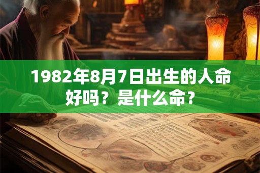 1982年8月7日出生的人命好吗？是什么命？