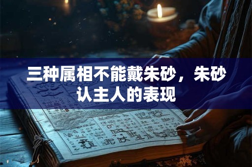 三种属相不能戴朱砂，朱砂认主人的表现