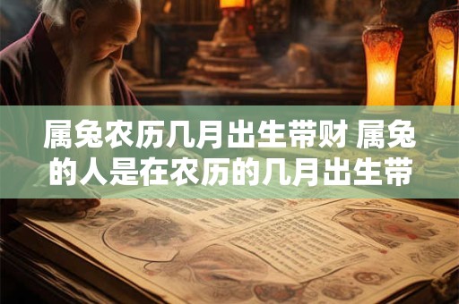 属兔农历几月出生带财 属兔的人是在农历的几月出生带财