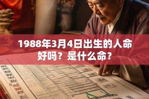 1988年3月4日出生的人命好吗？是什么命？