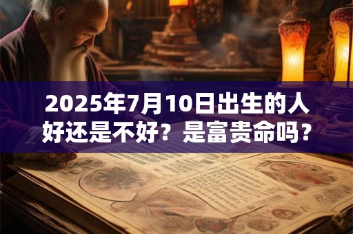 2025年7月10日出生的人好还是不好?是富贵命吗? 2025年7月10日出生的人好还是不好?是富贵命吗?