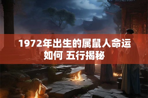 1972年出生的属鼠人命运如何 五行揭秘