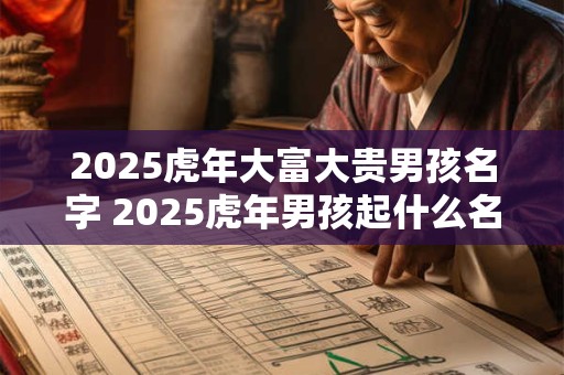 2025虎年大富大贵男孩名字 2025虎年男孩起什么名字好
