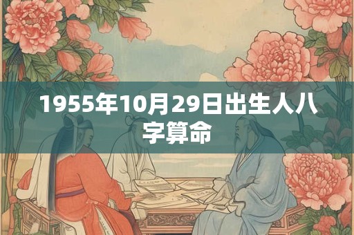 1955年10月29日出生人八字算命