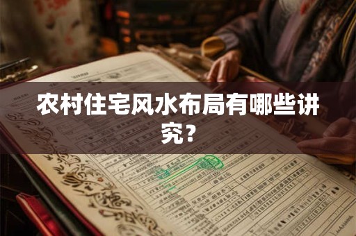 农村住宅风水布局有哪些讲究？
