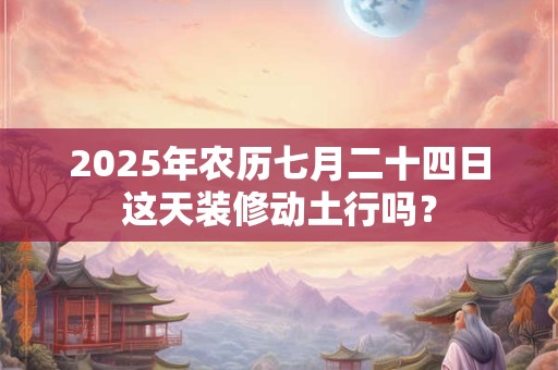 2026年农历七月二十四日这天装修动土行吗？
