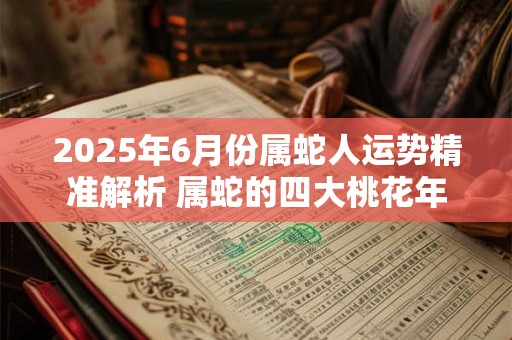 2025年6月份属蛇人运势精准解析 属蛇的四大桃花年