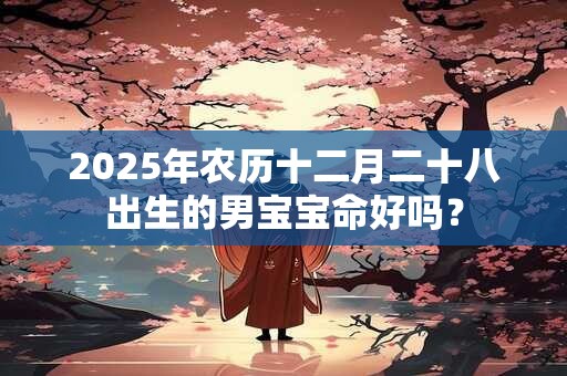 2025年农历十二月二十八出生的男宝宝命好吗？
