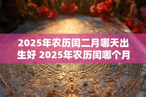 2025年农历闰二月哪天出生好 2025年农历闰哪个月