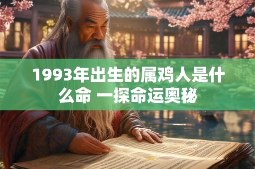 1993年出生的属鸡人是什么命 一探命运奥秘