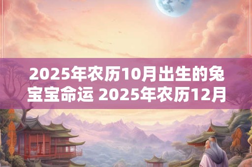 2025年农历10月出生的兔宝宝命运 2025年农历12月结婚黄道吉日