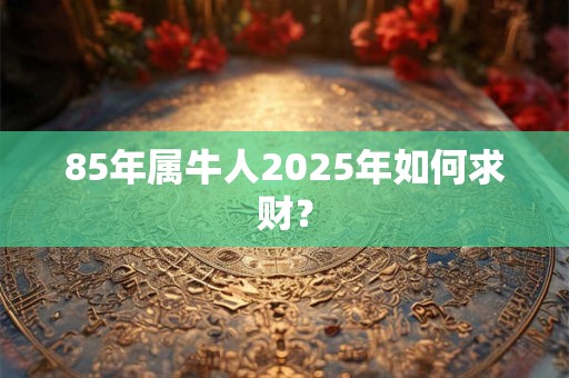 85年属牛人2025年如何求财？