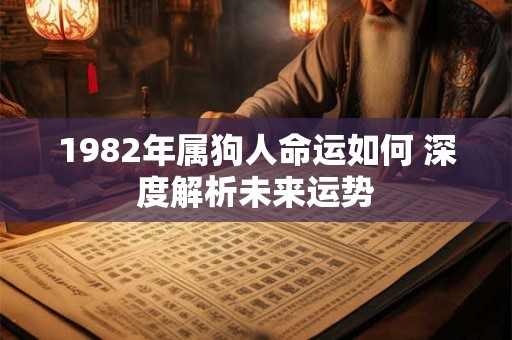 1982年属狗人命运如何 深度解析未来运势