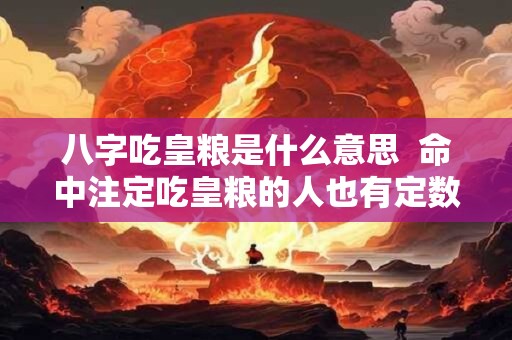 八字吃皇粮是什么意思  命中注定吃皇粮的人也有定数