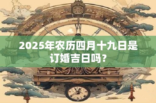 2025年农历四月十九日是订婚吉日吗？