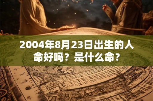 2004年8月23日出生的人命好吗？是什么命？