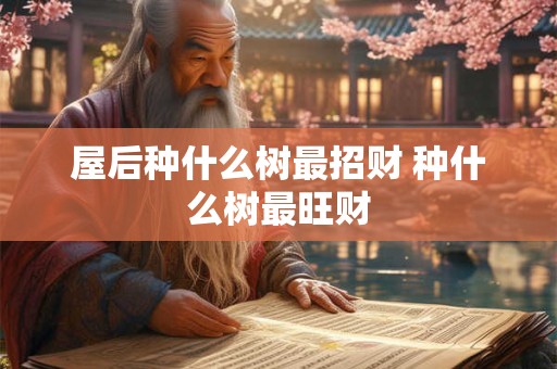 屋后种什么树最招财 种什么树最旺财