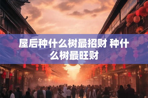 屋后种什么树最招财 种什么树最旺财