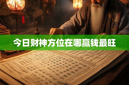 今日财神方位在哪赢钱最旺