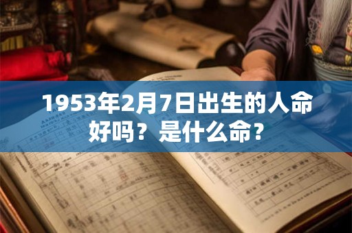 1953年2月7日出生的人命好吗?是什么命? 1953年2月7日出生的人命好吗?是什么命?