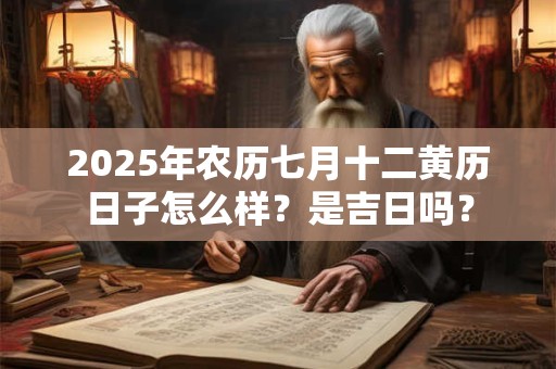 2025年农历七月十二黄历日子怎么样？是吉日吗？