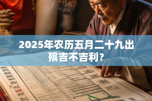 2025年农历五月二十九出殡吉不吉利？