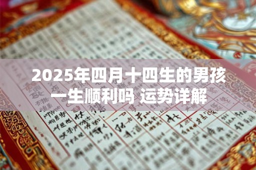 2025年四月十四生的男孩一生顺利吗 运势详解