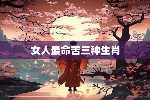 详细阅读:女人最命苦三种生肖 女人最命苦三种生肖