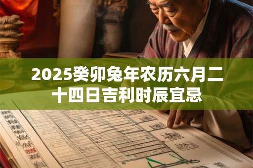 2025癸卯兔年农历六月二十四日吉利时辰宜忌 2025癸卯兔年农历六月二十四日吉利时辰宜忌