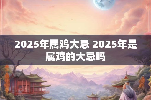 2025年属鸡大忌 2025年是属鸡的大忌吗