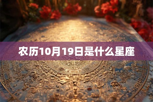 农历10月19日是什么星座