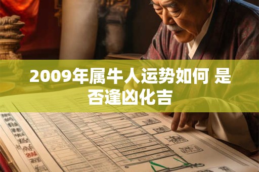 2009年属牛人运势如何 是否逢凶化吉