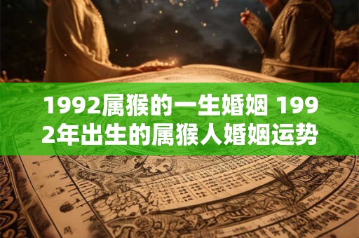 1992属猴的一生婚姻 1992年出生的属猴人婚姻运势如何