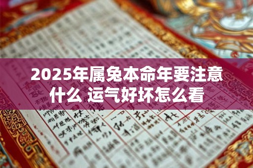2025年属兔本命年要注意什么 运气好坏怎么看
