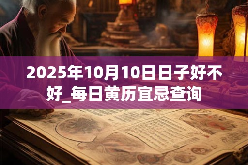2025年10月10日日子好不好_每日黄历宜忌查询