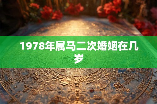 1978年属马二次婚姻在几岁