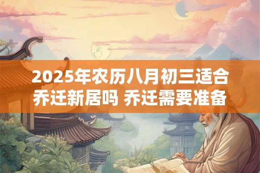 2025年农历八月初三适合乔迁新居吗 乔迁需要准备什么