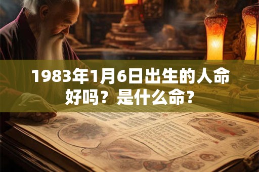 1983年1月6日出生的人命好吗？是什么命？