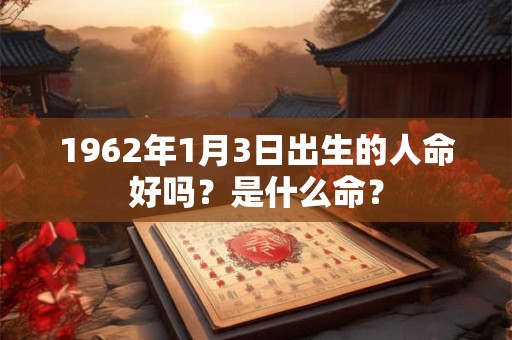 1962年1月3日出生的人命好吗？是什么命？
