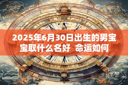 2025年6月30日出生的男宝宝取什么名好  命运如何