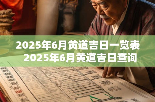 2025年6月黄道吉日一览表  2025年6月黄道吉日查询
