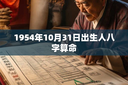 1954年10月31日出生人八字算命