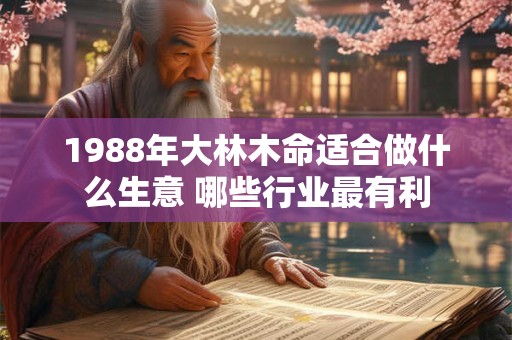 1988年大林木命适合做什么生意 哪些行业最有利