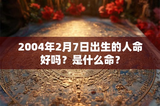2004年2月7日出生的人命好吗？是什么命？